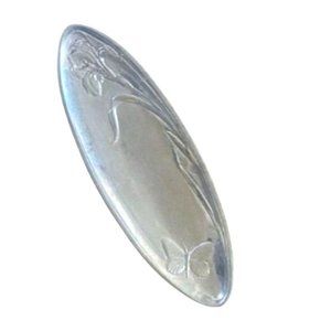 LENOX Butterfly Meadow Embossed Relief Silver Tray Oblong Bread Tray Serveware